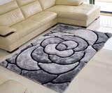 3D地毯加韩国丝地毯椭圆形盆型地毯加亮丝免洗防滑床边地毯