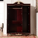 欧式衣橱法式板式卧室木质组装两门三门四门实木大衣柜子古典家具