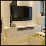 简约现代白色烤漆电视柜地柜茶几特价定制小户型客厅家具组合Y182
