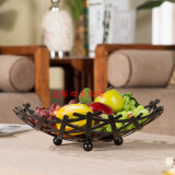 客厅水果盆铁艺水果篮鸟巢型时尚果盆创意水果盘蛋糕面包盆餐具