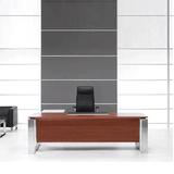简约现代办公家具钢架老板总裁板式大班台经理办公桌主管桌椅组合