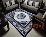 新西兰进口纯羊毛地毯客厅地毯大堂欧美中式明清青花瓷古典地毯