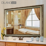 迪朗 欧式浴室镜 复古壁挂玄关装饰镜子 卫生间镜子 洗手间卫浴镜