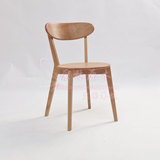 北欧日式休闲椅 现代简约时尚设计师餐椅家用餐椅餐厅实木靠背椅
