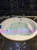 2016新款亚克力双人嵌入式按摩冲浪圆形浴缸，1.4米酒店工程专供