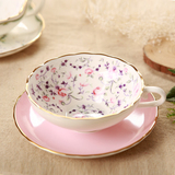 东源家居骨瓷下午茶杯泡茶杯创意欧式陶瓷大咖啡杯碟套装红茶杯