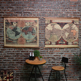 美式复古创意墙上木板画壁饰办公室loft酒吧咖啡馆墙面装饰品挂件