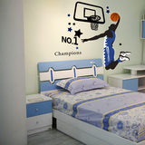 可移除墙贴纸卧室客厅沙发电视背景墙面房间装饰NBA明星灌篮高手