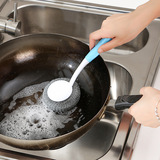 朗净洗锅刷 厨房用刷 刷锅刷子 锅刷带柄钢丝刷 长柄不粘油清洁球