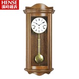 汉时中式高档摆钟实木挂钟欧式仿古创意壁钟客厅报时机械钟HP0123