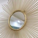 欧式浴室镜美式客厅沙发背景墙面装饰镜子铁艺壁挂镜玄关镜圆挂镜