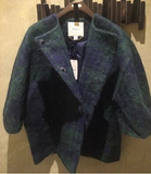 DAZZLE地素2014秋装专柜正品代购格子羊毛呢阔型茧型大衣243G446