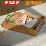 特价zakka 杂货 做旧 木盒 创意礼品 1格 镂空底钥匙图案托盘