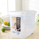 茶花米桶密封储米箱塑料粮食收纳箱带盖 防虫无毒装米桶面桶米盒