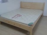 天津松木双人床1.5米 1.8米 实木上下床 子母床特价包邮上门安装