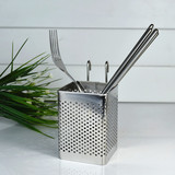 304不锈钢筷子筒 创意小巧厨房壁挂式置物架 餐具收纳盒沥水筷笼