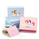 韩版礼品盒精美时尚礼物盒六一儿童节王子与公主折叠礼盒大中小号