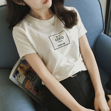 2016夏季韩版短袖T恤女装清新血韩国夏天简单女款带字母上衣服潮