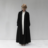 原创设计师品牌女装 秋冬新款长款双面羊毛风衣外套披肩