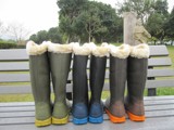冬季时尚雨鞋男女式高筒雨靴超软保暖雨靴韩版防水靴 厚底舒适