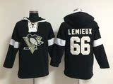NHL冰球服卫衣 Pittsburgh Penguins企鹅队66号Lemieux套头帽衫