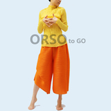 ORSO三宅套衫打底修身丝质t恤百搭上衣女一生褶皱衬衣特价欧洲站