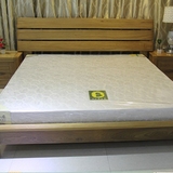 榆木床 全实木双人床卧室大床1.51.8米储物床 白橡木胡桃木色家具