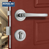 荣力斯 欧式简约分体锁 304不锈钢 室内卧室房门锁 静音锁具