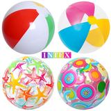 正品INTEX充气沙滩球儿童戏水玩具成人水上泳池水球手球包邮