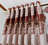 欧式简约现代客厅卧室高档棉麻提花成品遮光定做落地双层窗帘窗纱