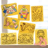 小豆苗 韩国文具批发  创意沙画涂鸦 儿童益智玩具 DIY涂鸦手工画