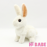 仿真动物玩具可爱大眼小白兔子毛绒玩具动物模型玩偶兔兔公仔摆件