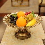 欧式现代玻璃水果盘果篓果斗摆件 客厅创意茶几装饰品摆设