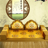 中式古典家具罗汉床垫红木沙发垫三人位实木餐椅坐垫皇宫椅垫红色
