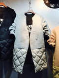 E9 新款冬款韩版精品女装修身显瘦貂绒拼接中长款棉衣外套0.85