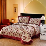 新款金丝绗提花绗缝床盖三件套欧式特价床套1.8m绗缝夹棉床罩特价