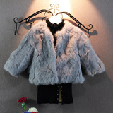 2015冬韩国童装男女童皮草外套宝宝獭兔真毛兔皮上衣儿童年货大衣