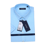 2016男士夏装雅戈尔商务修身正品纯色DP免烫蓝色衬衫短袖兰色衬衣