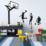 可定制体育馆运动教室科比乔丹投篮篮球运球扣篮贴纸墙壁装饰贴画