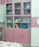 包邮书房粉色书柜儿童家具1单门2双门40 80公分烤漆套房书架柜子