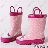 保暖春秋冬儿童大童女童可爱韩版防滑防水橡胶鞋水鞋中筒雨鞋雨靴