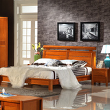 印象家具  卧室家具 水曲柳双人床婚床 全实木床1.5 1.8米215