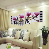沙发背景墙壁画墙画挂画装饰画客厅现代简约风格浮雕皮画玉兰传情
