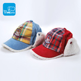 儿童帽子丽婴房迪士尼秋冬季新款男童遮耳朵加绒保暖鸭舌帽1-3岁