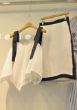 2016韩国东大门代购夏季韩版时尚套装女镂空吊带上衣半身裙两件套