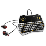 Rii mini i28 锐爱迷你键盘多功能无线背光小键盘触控飞鼠一体