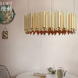 后现代简约创意个性艺术铝管灯 BRUBECK北欧工业风餐客厅卧室吊灯