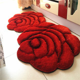 家用欧式3D立体玫瑰花婚庆地毯卧室 床边现代加厚可吸尘客厅地毯