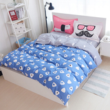 简约床品全棉四件套韩式小清新纯棉1.5m1.8m2米床上用品床单被套