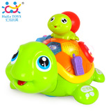 汇乐868亲子乌龟电动益智电动小龟学爬行龟声控动物0-1岁互动玩具